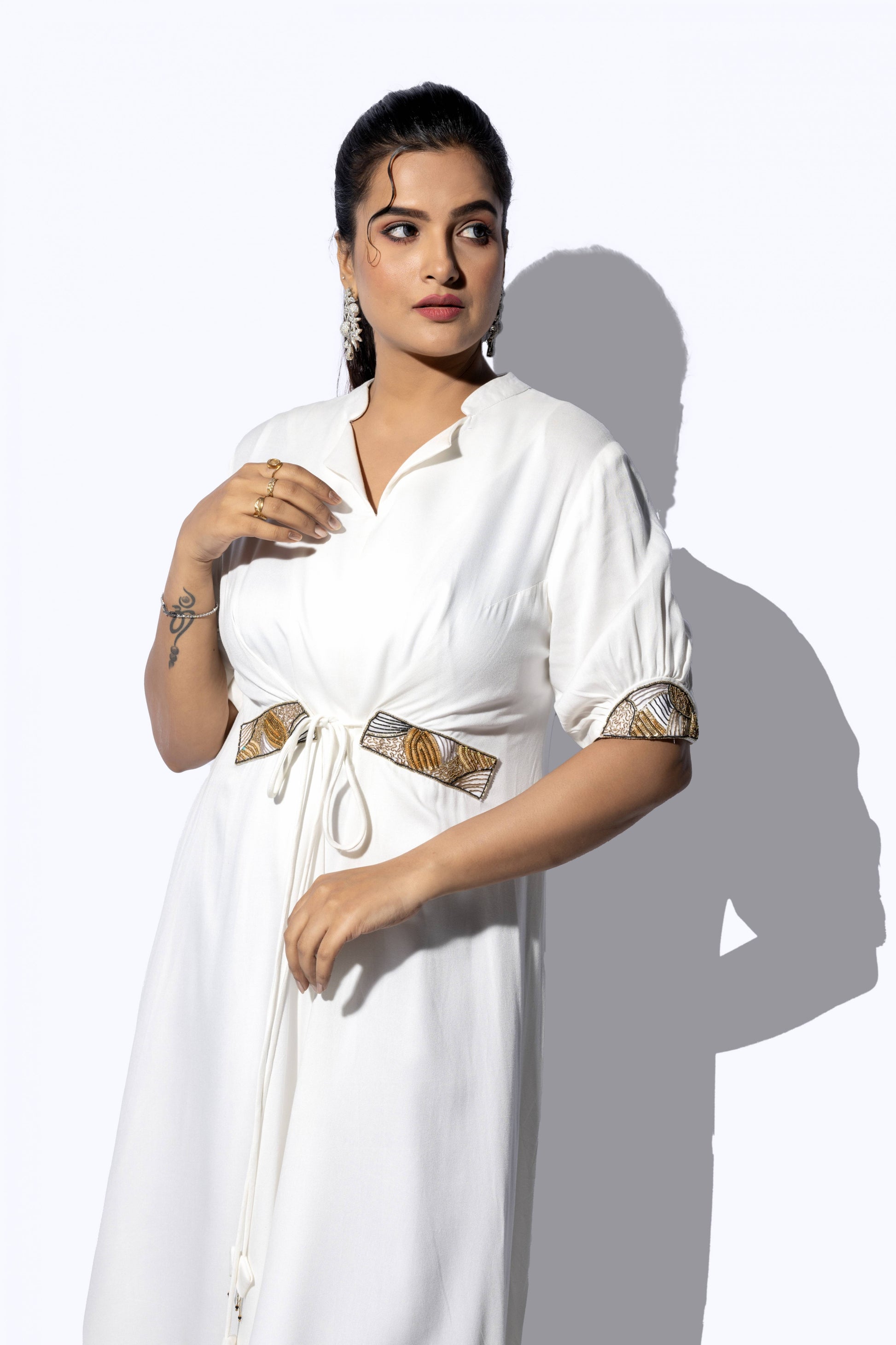 Front tieup high low dress - Arimi - House Of Design