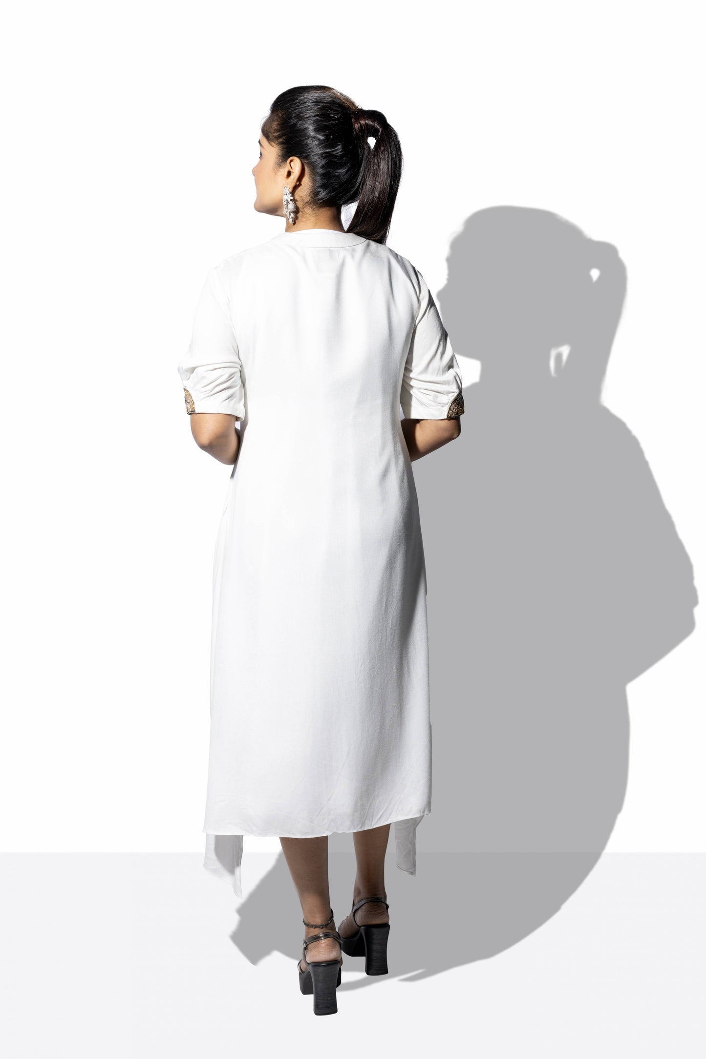 Front tieup high low dress - Arimi - House Of Design