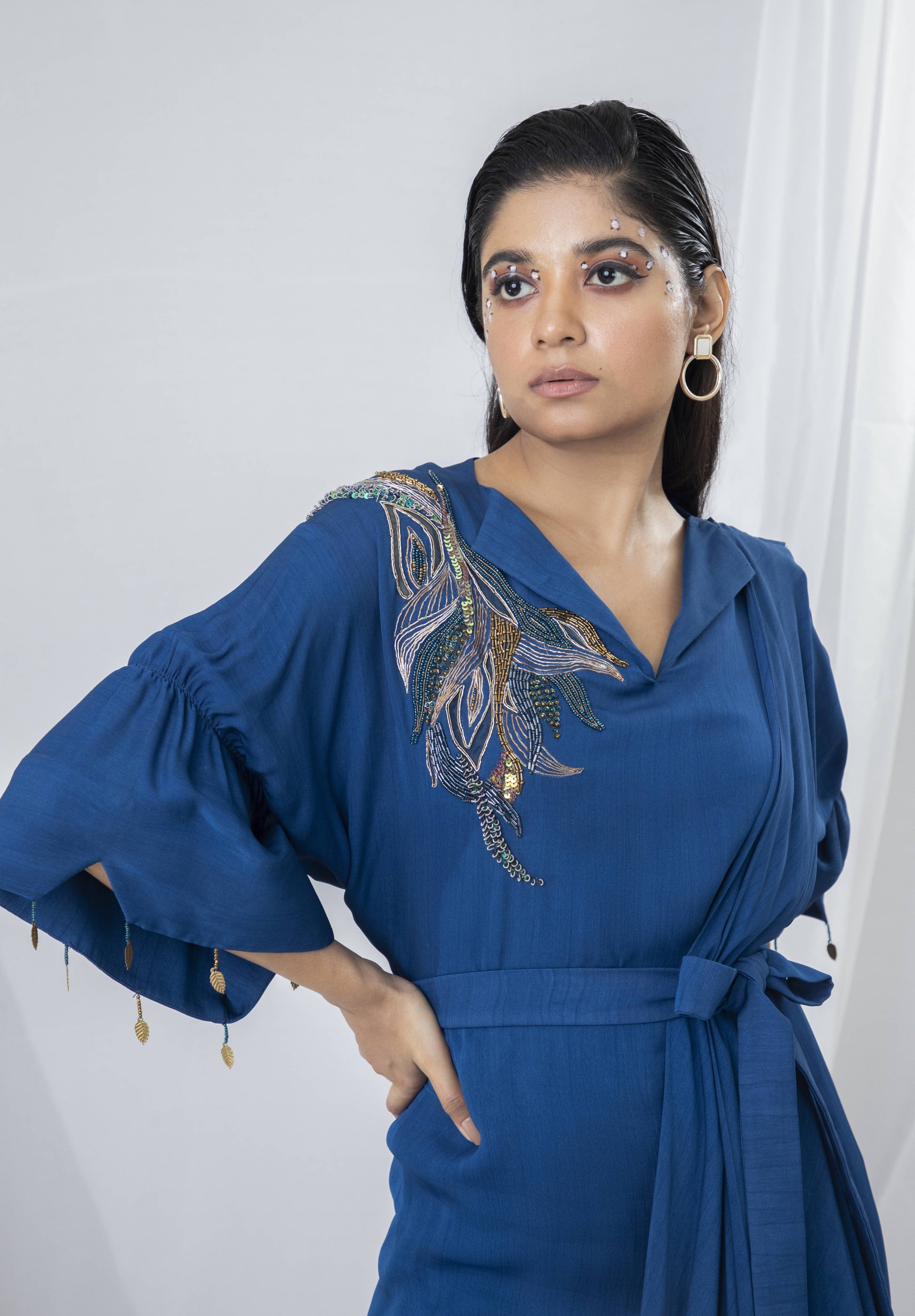 Peacock Splendor Drape Saree - Arimi - House Of Design
