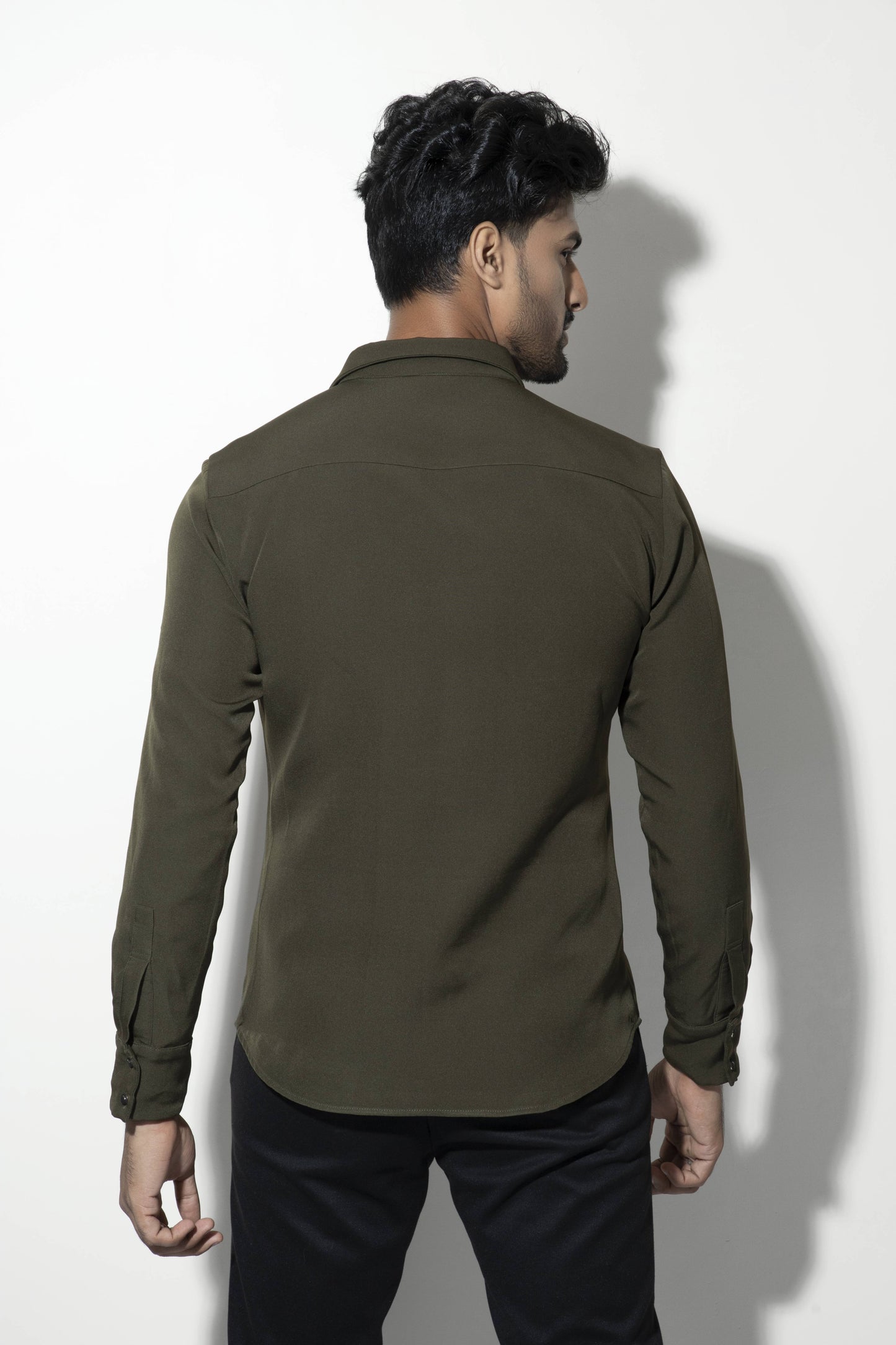 Wing Embroidered Flap Detail Shirt - Arimi - House Of Design