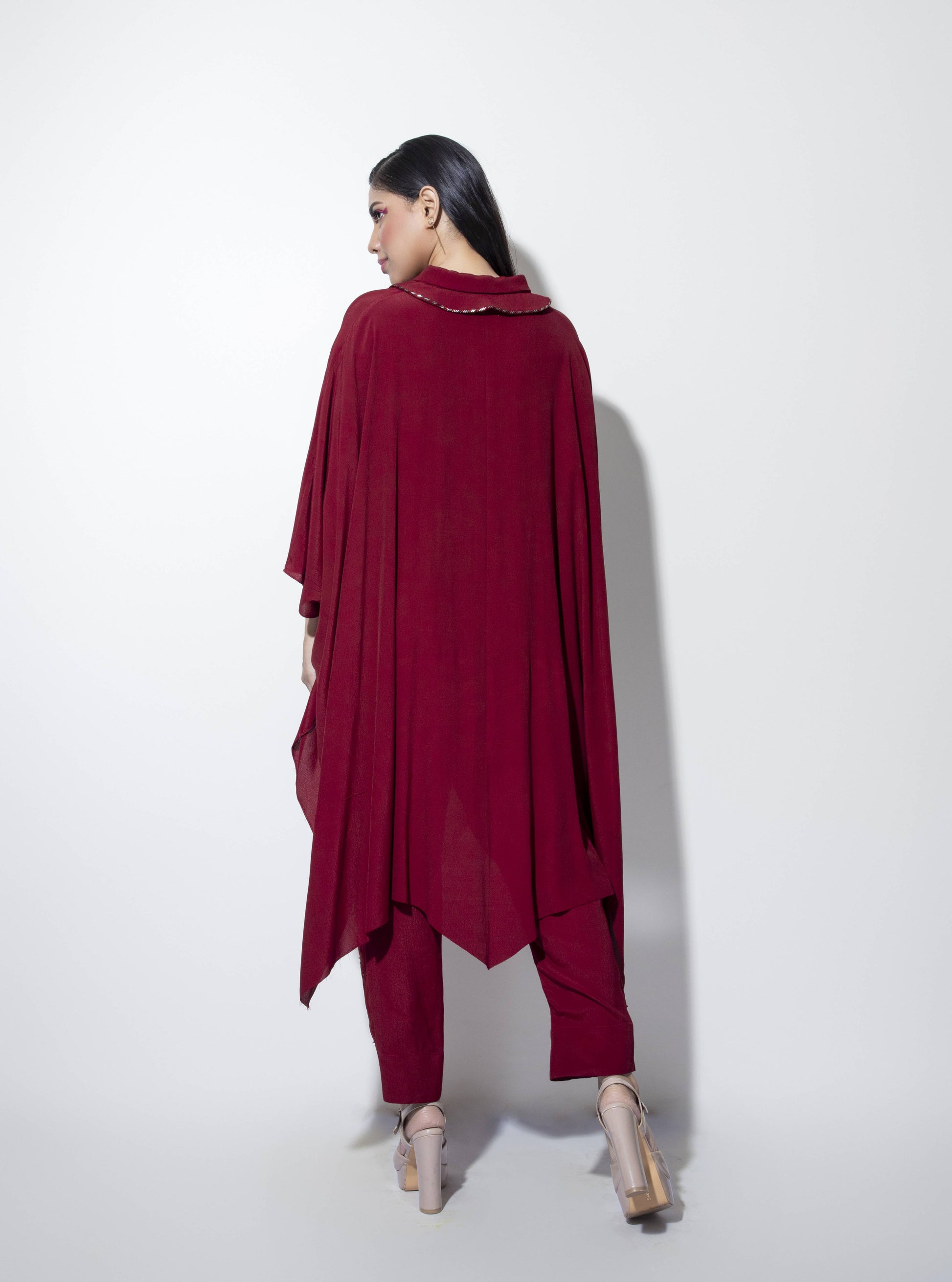 Double Collar Kaftan Chita Co-ord - Arimi - House Of Design