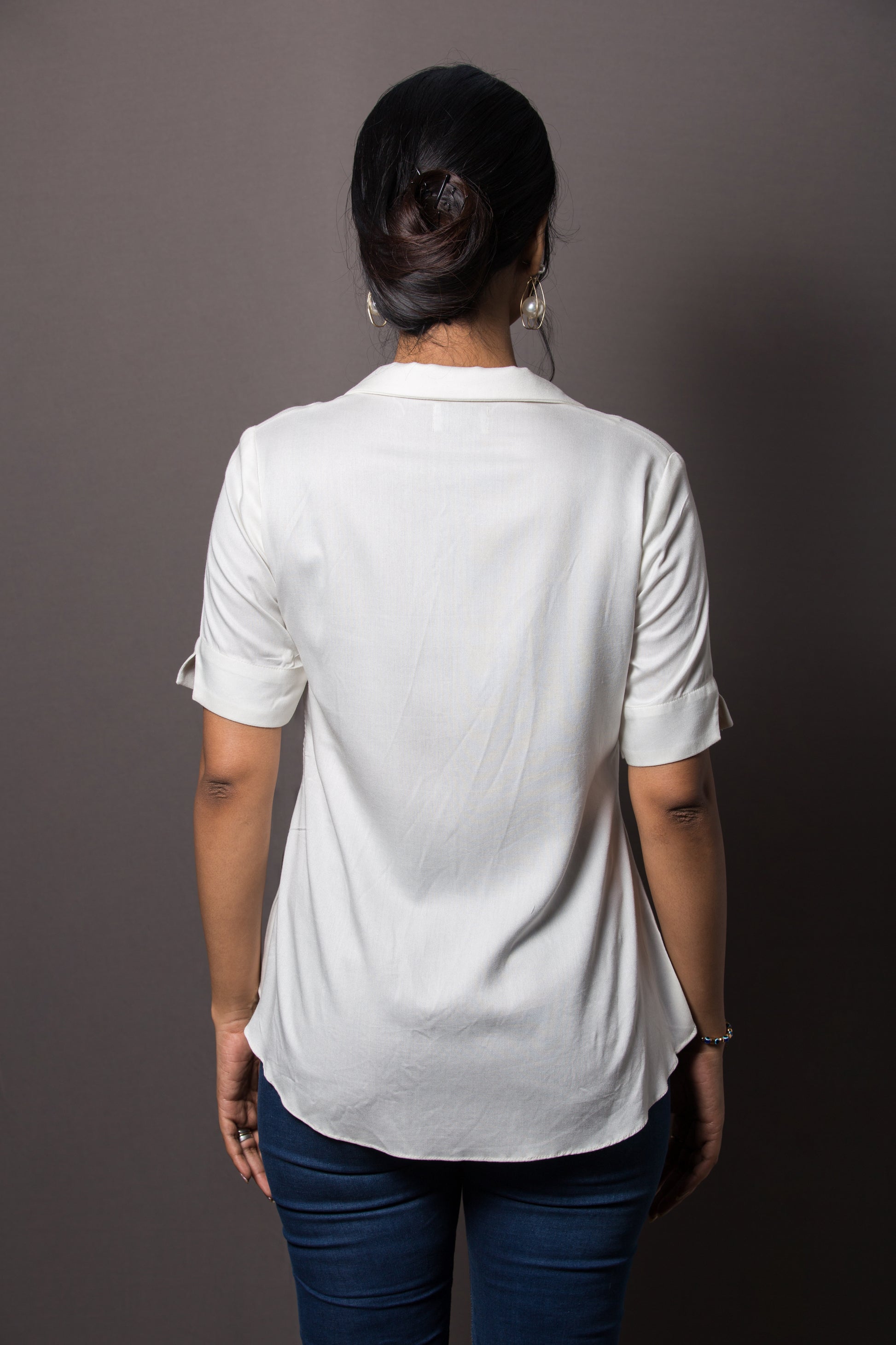 Fox Embroidered Shirt - Arimi - House Of Design