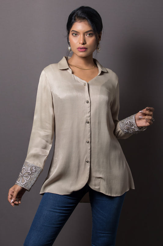 Serene Floral calf Shirt - Arimi - House Of Design