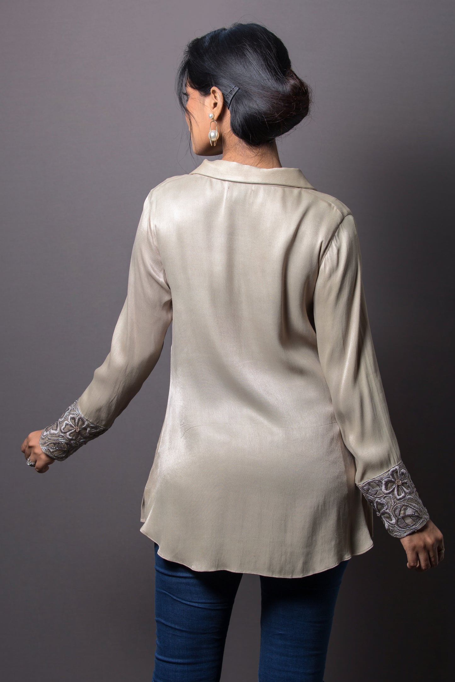 Serene Floral calf Shirt - Arimi - House Of Design