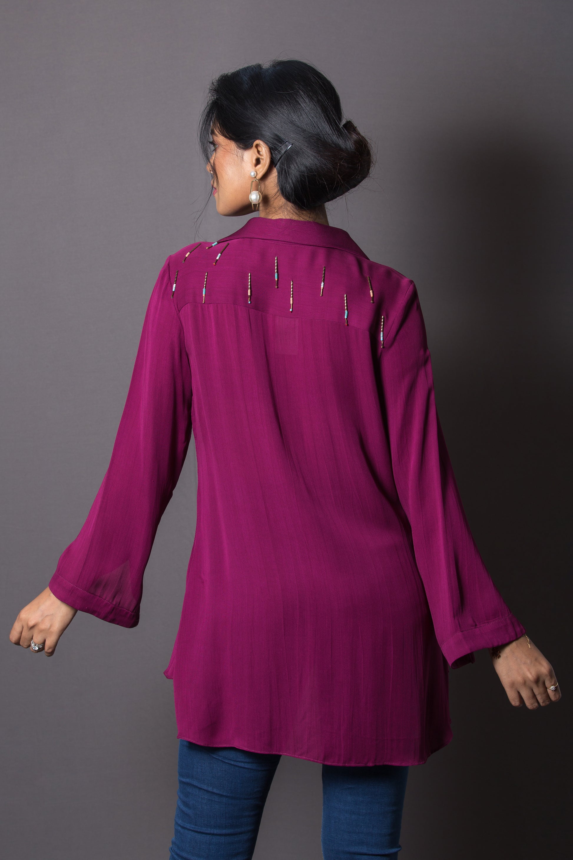 Beaded Lantern Shirt - Arimi - House Of Design