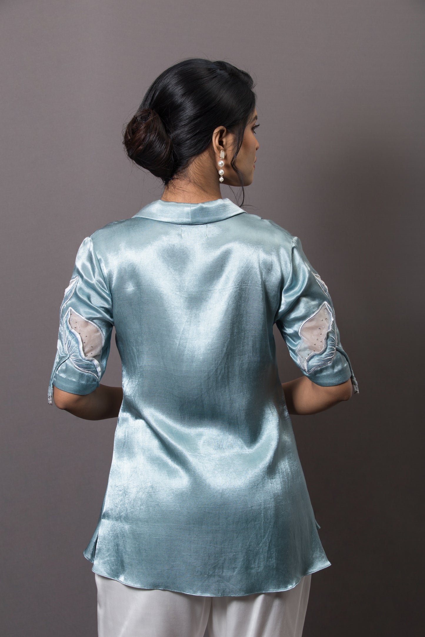 Criss cross cord  set top with layerd pant - Arimi - House Of Design