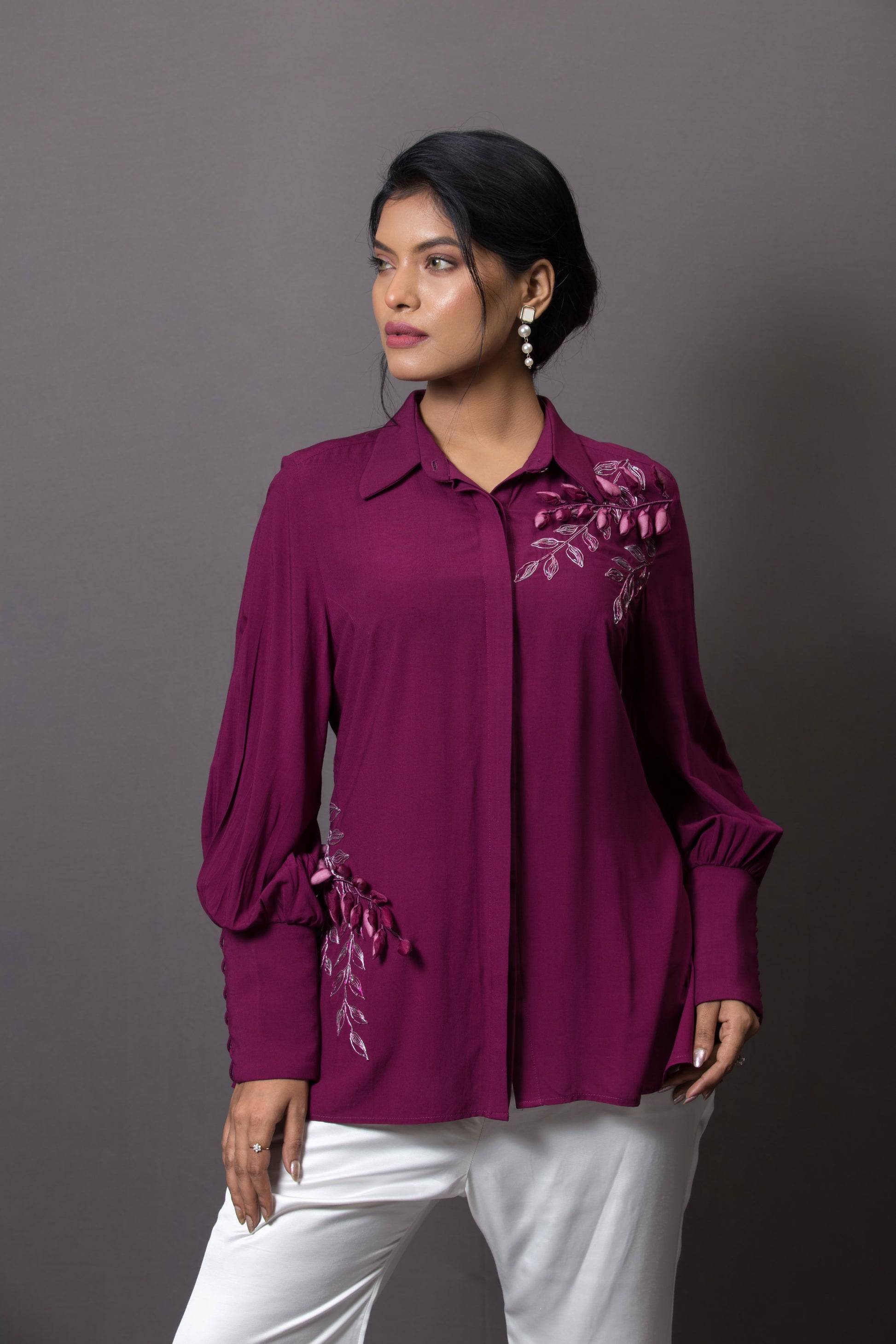 Silvery Fern Shirt - Arimi - House Of Design