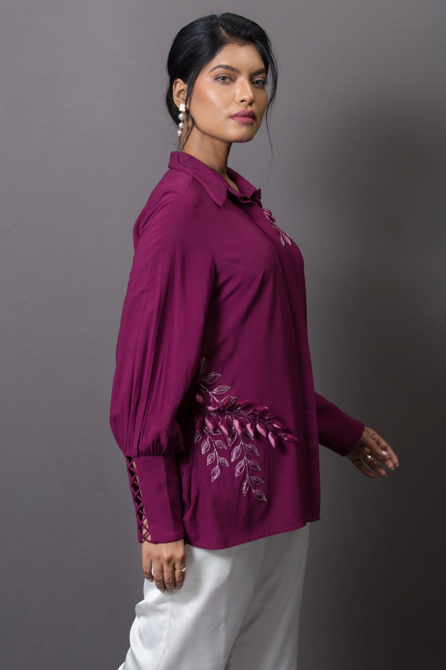 Silvery Fern Shirt - Arimi - House Of Design