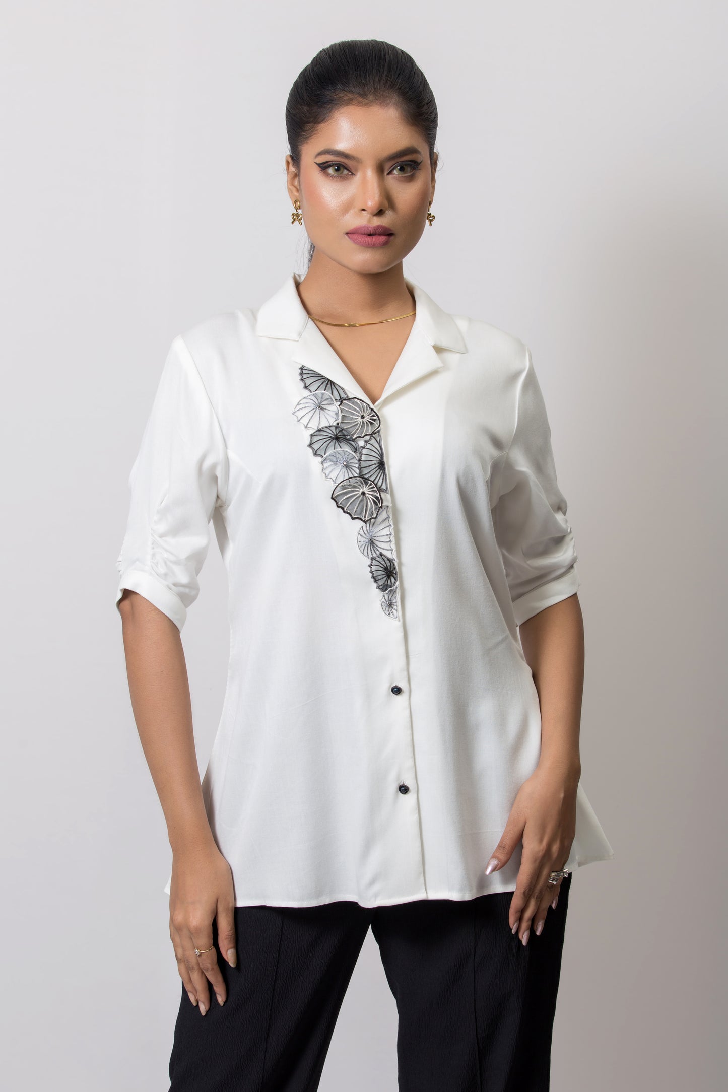Umbrella Embroidered Shirt - Arimi - House Of Design