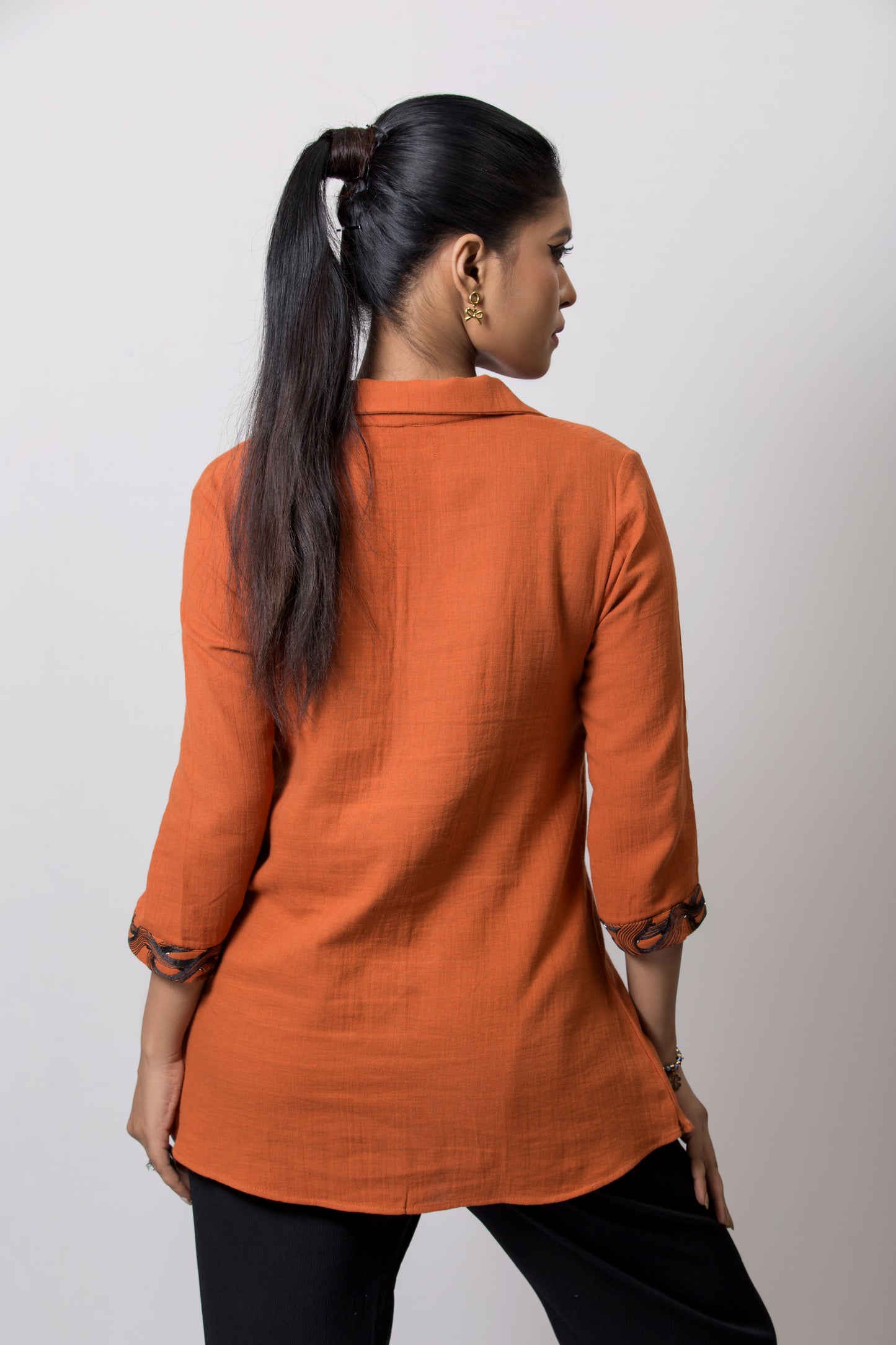 Collar patch Shirt - Arimi - House Of Design