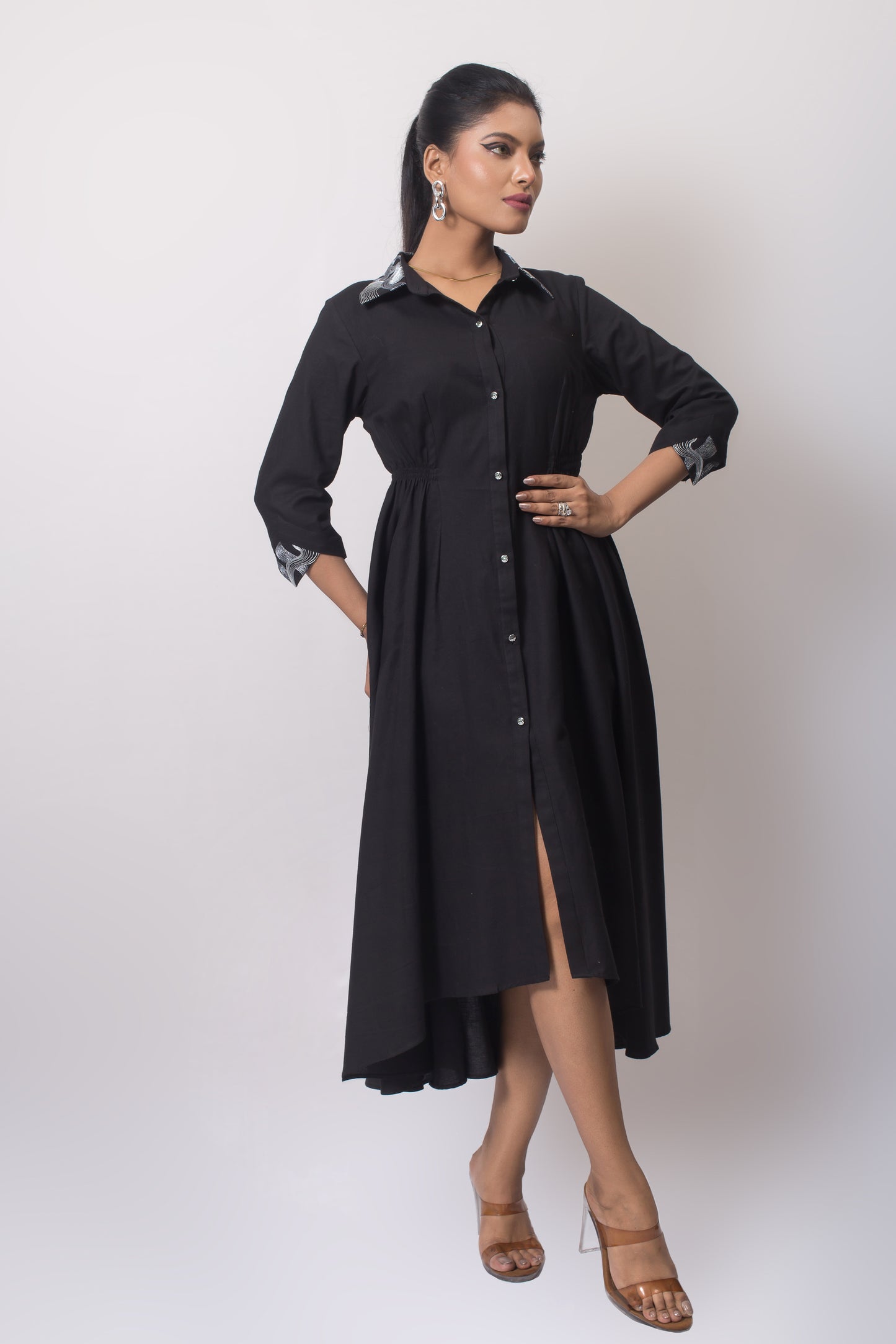 Elastic Waist Gather Dress - Arimi - House Of Design