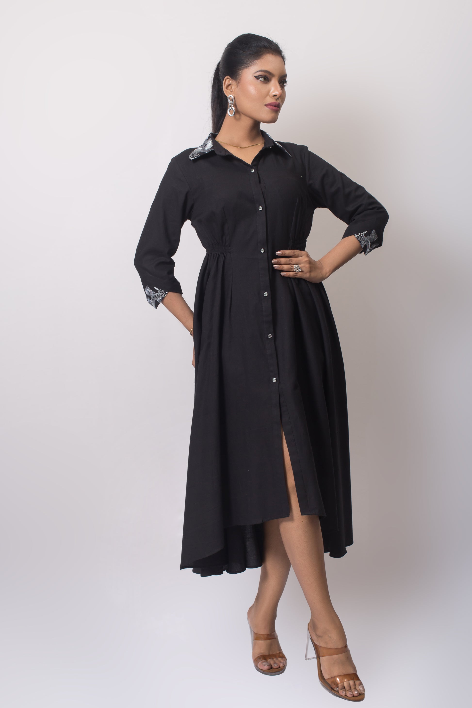 Elastic Waist Gather Dress - Arimi - House Of Design