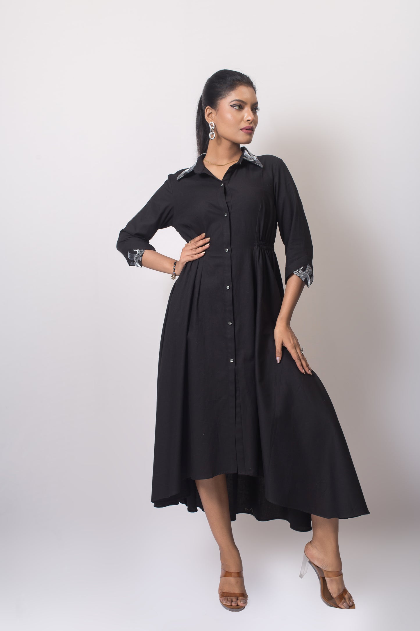 Elastic Waist Gather Dress - Arimi - House Of Design