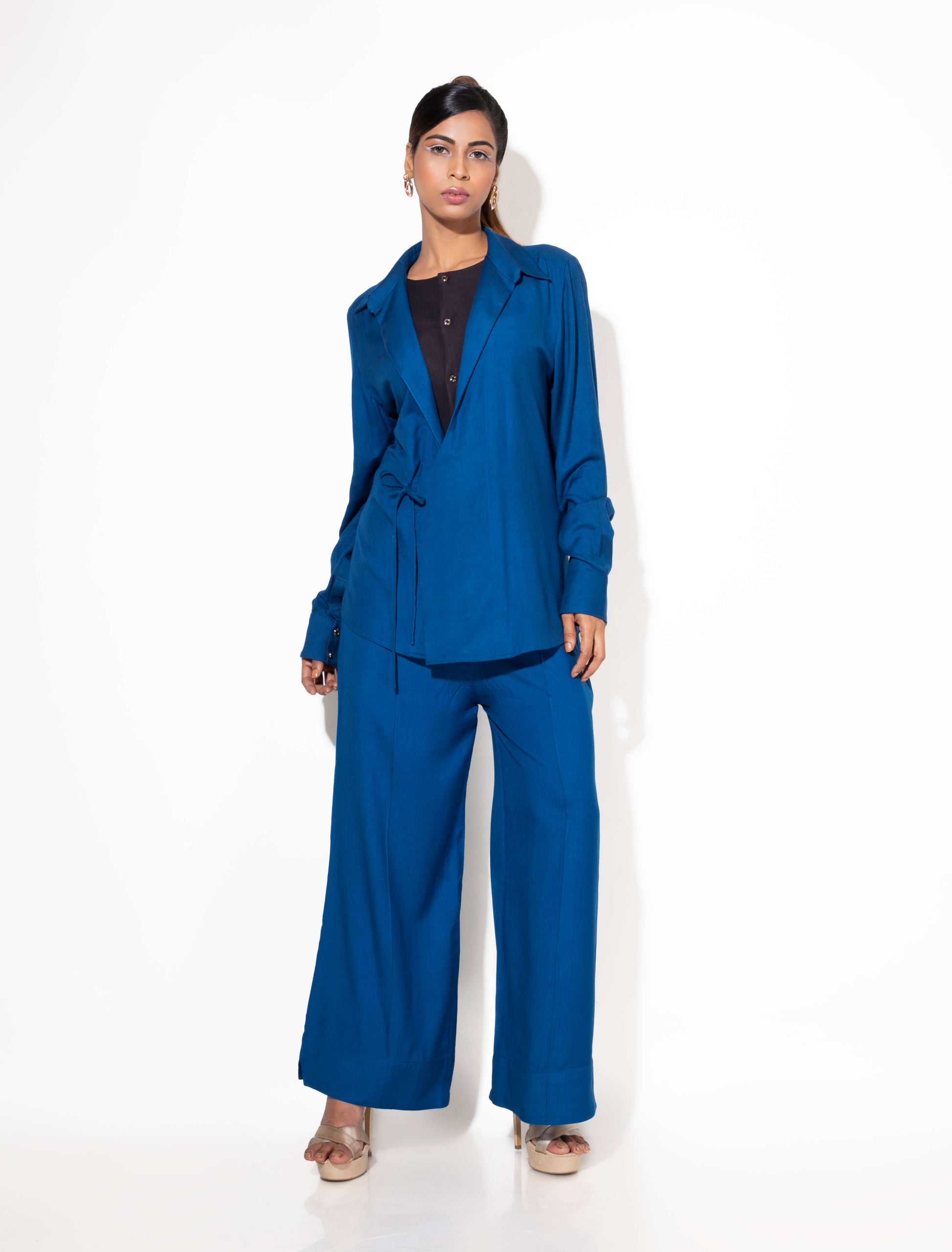 Hidden Layer Tie-up Co-ord Set - Arimi - House Of Design