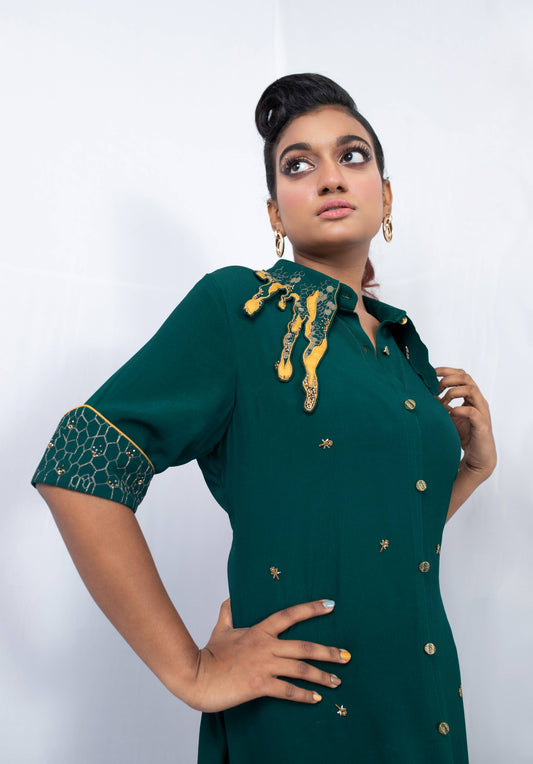 Honey drip collar dress - Arimi - House Of Design