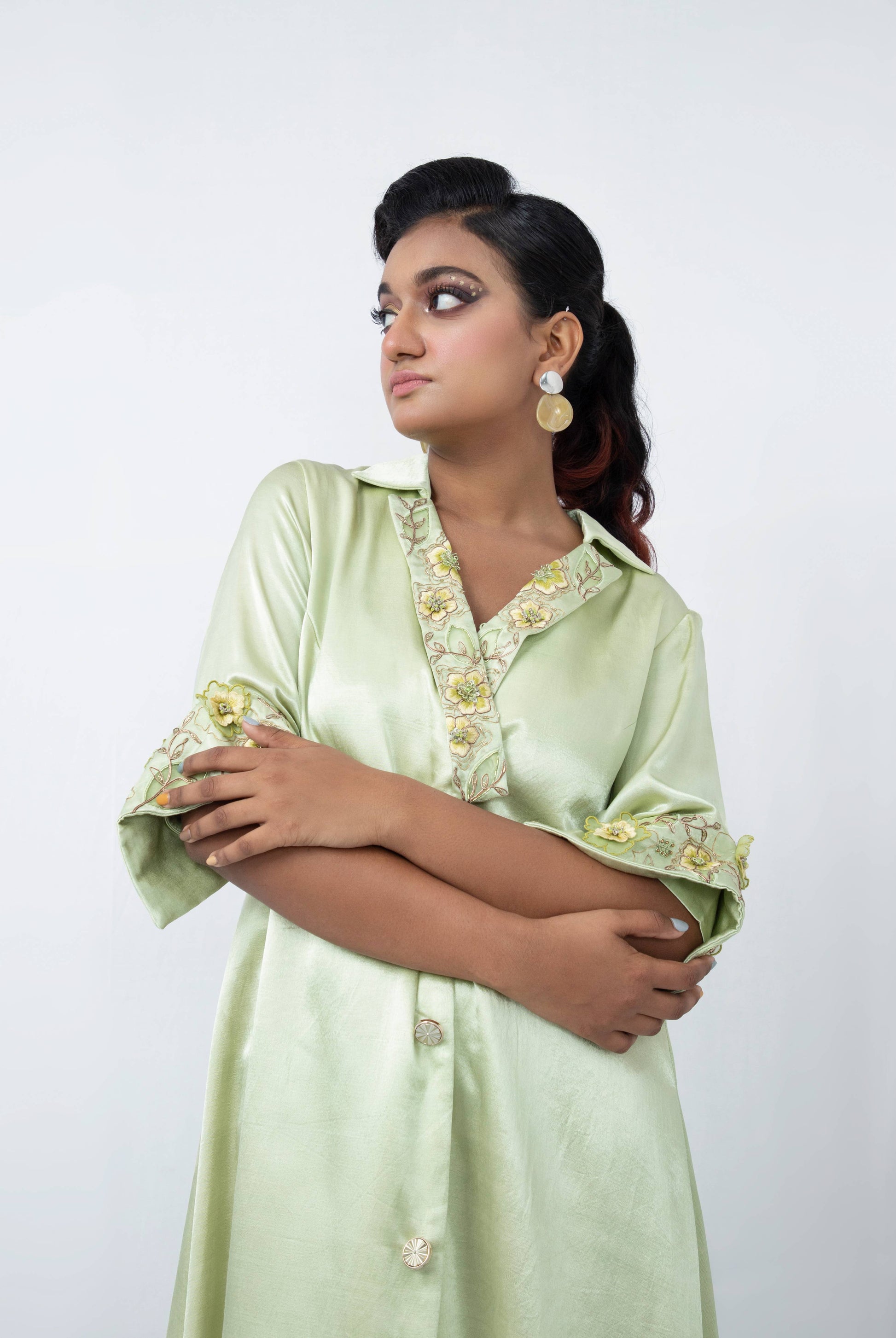 Y collar A-line Dress - Arimi - House Of Design