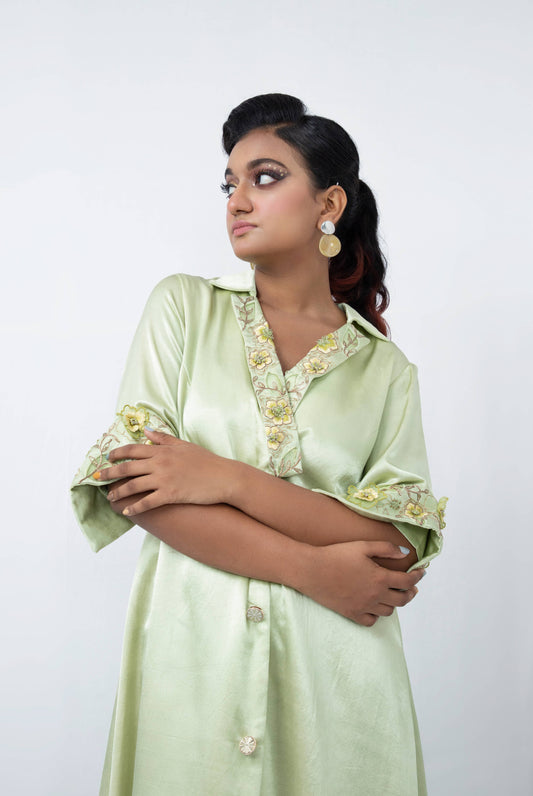 Y collar A-line Dress - Arimi - House Of Design