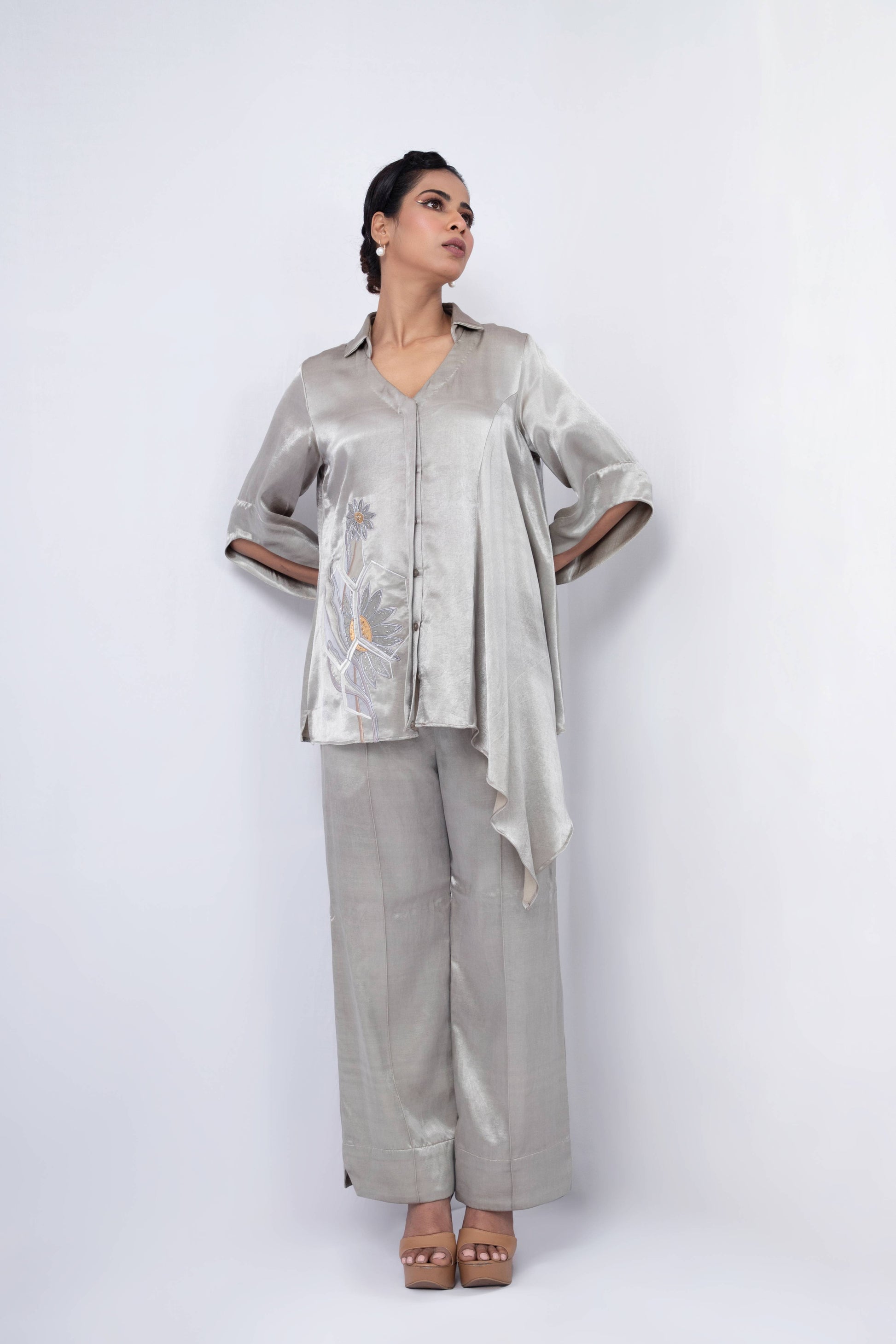 Composite shirt  with bias panel - Arimi - House Of Design