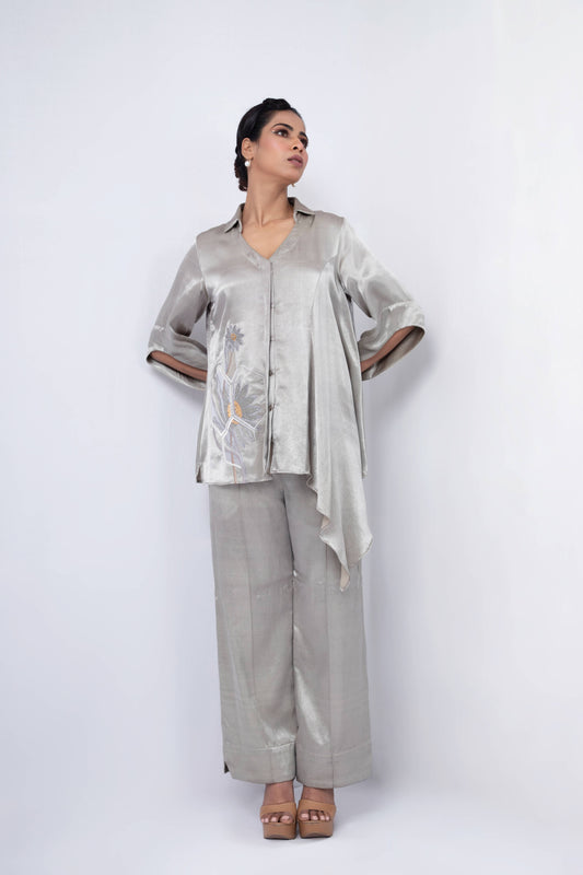 Composite shirt  with bias panel - Arimi - House Of Design