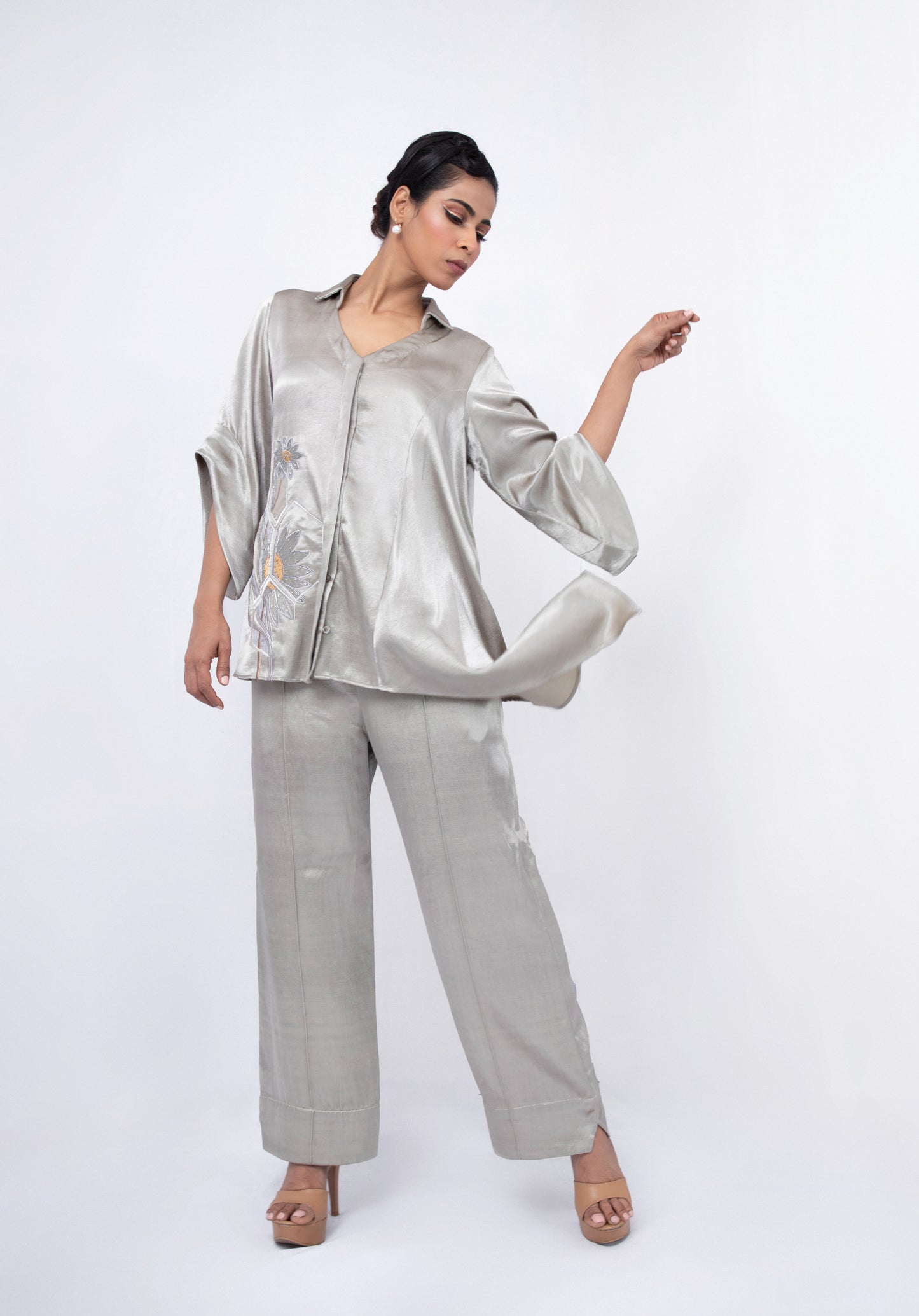 Composite shirt  with bias panel - Arimi - House Of Design