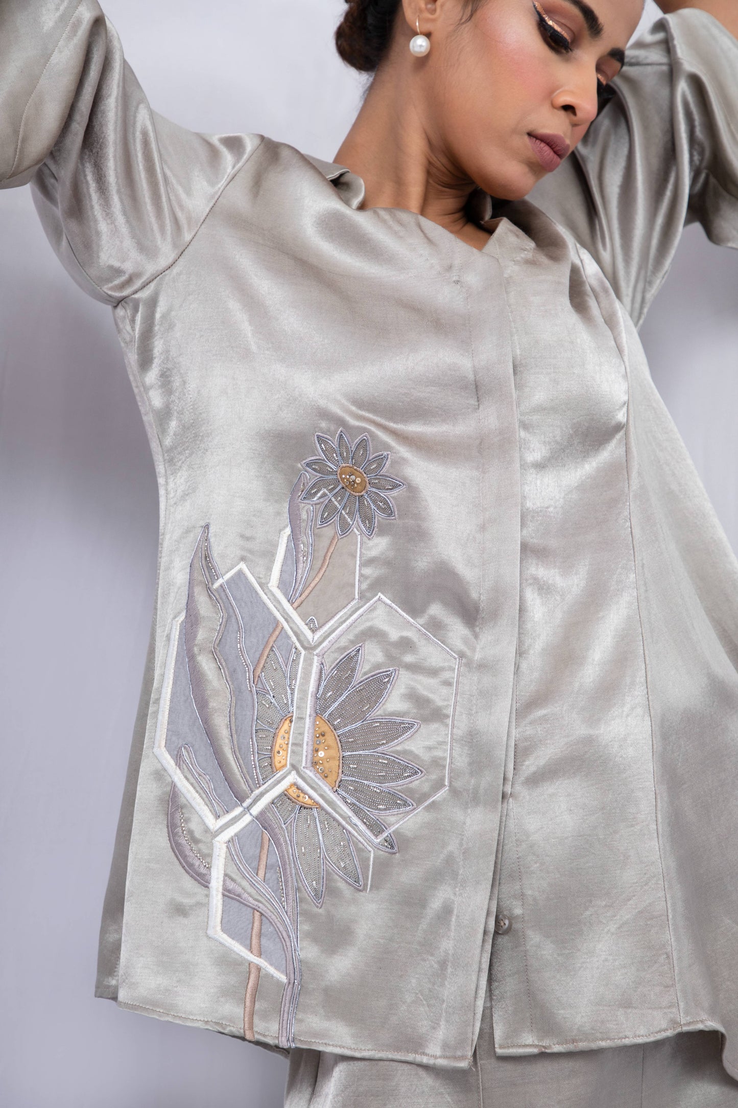 Composite shirt  with bias panel - Arimi - House Of Design