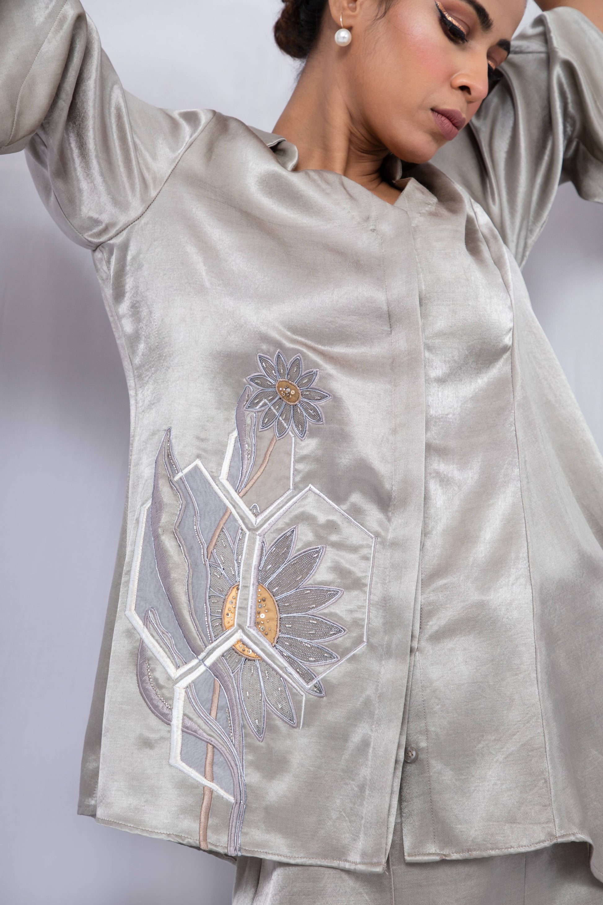 Composite shirt  with bias panel - Arimi - House Of Design