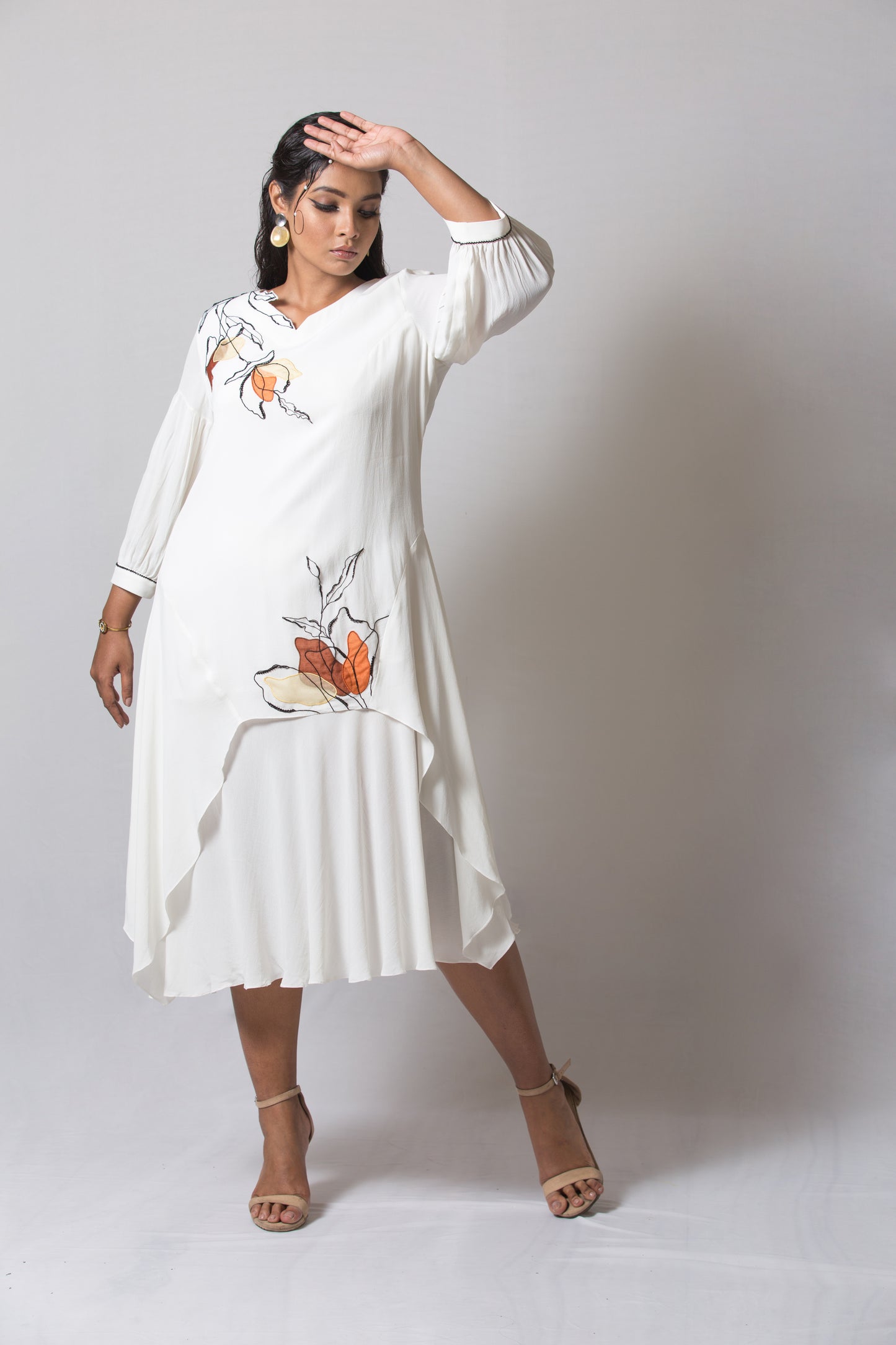 Autumn Leaf Double Layer Dress