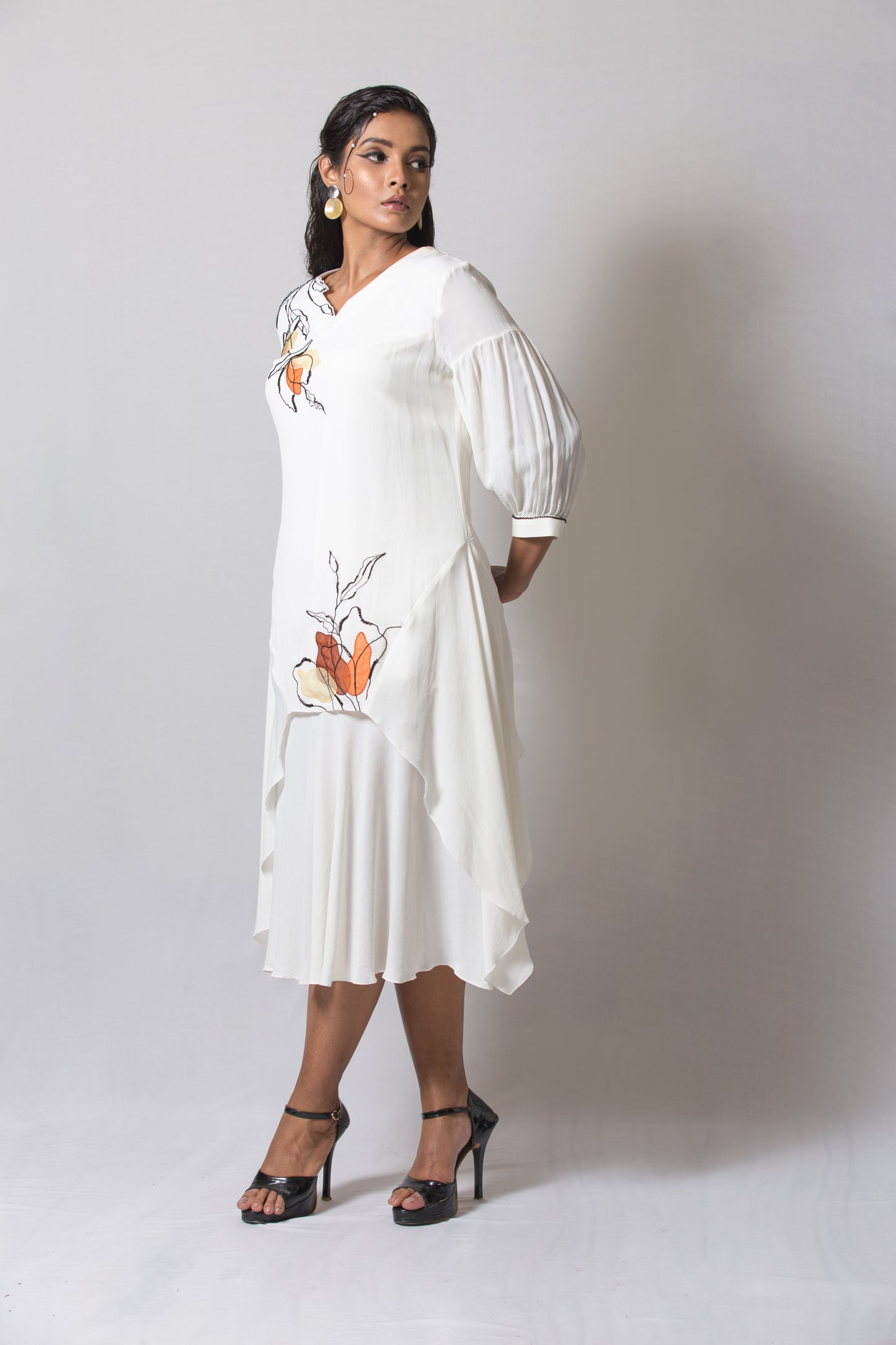 Autumn Leaf Double Layer Dress