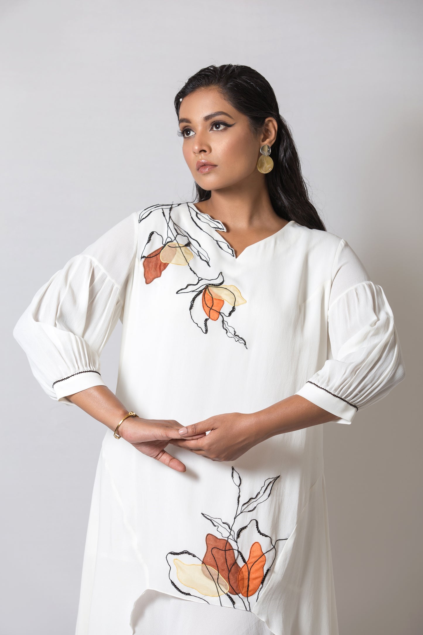 Autumn Leaf Double Layer Dress