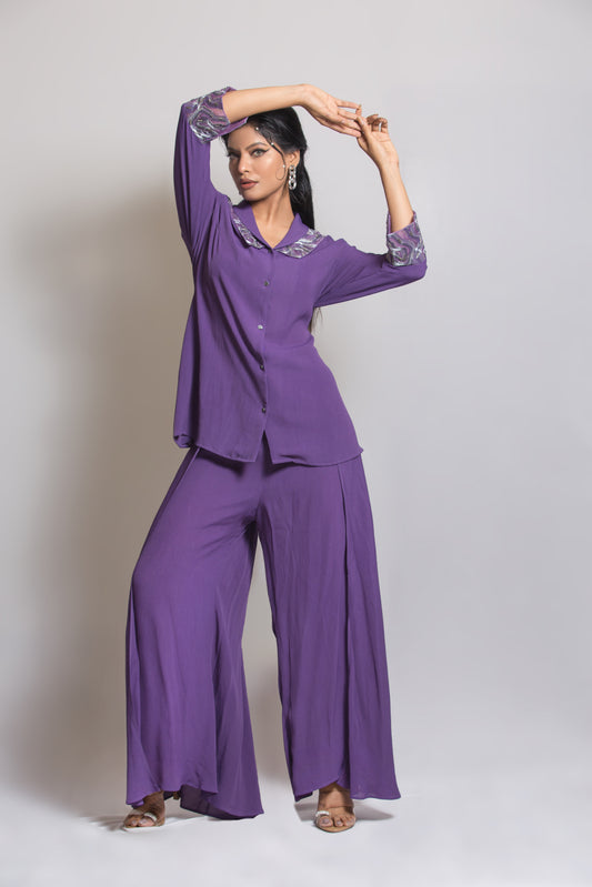 The bi collar flow with flare wrap pants - Arimi - House Of Design