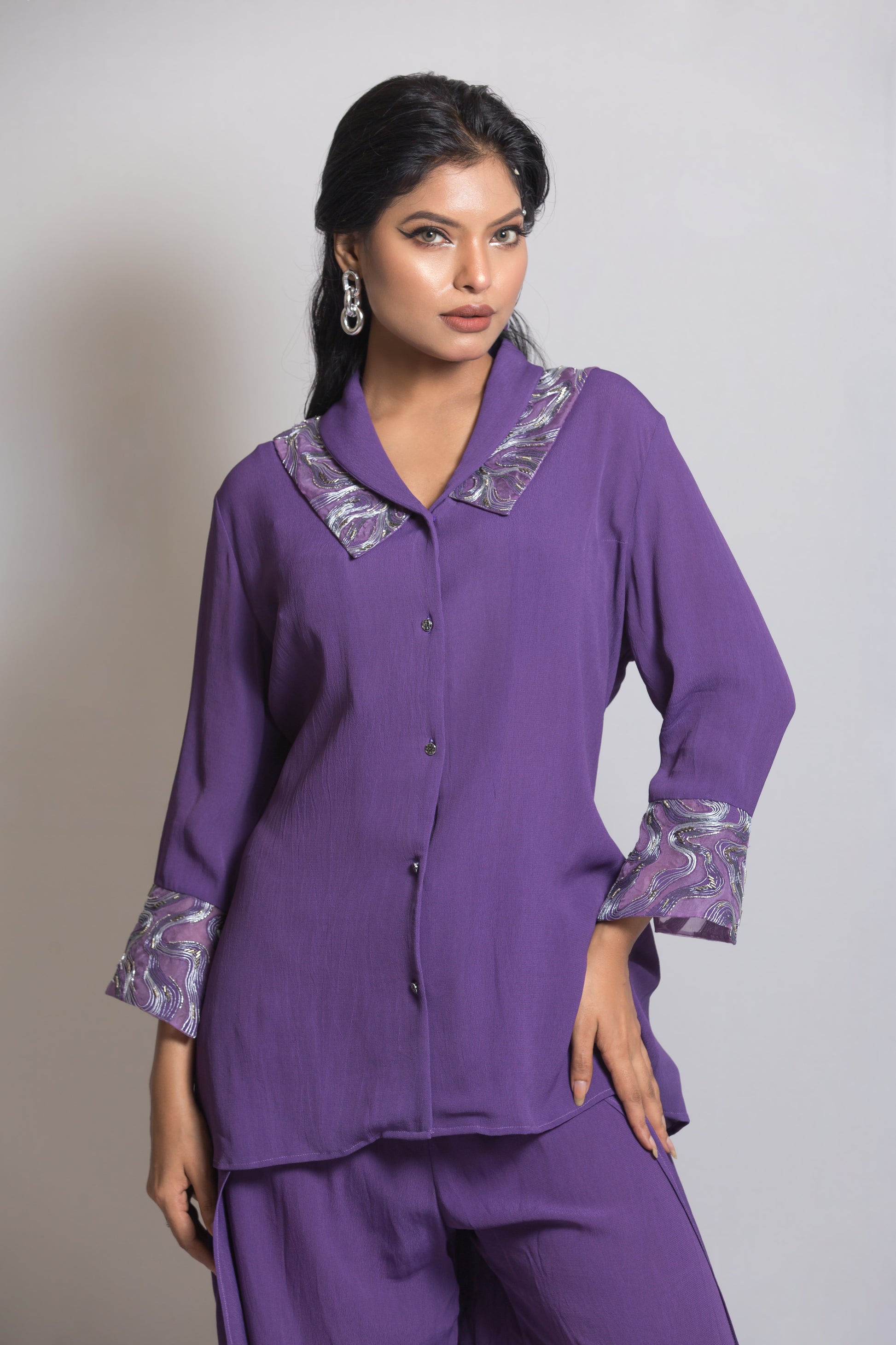 The bi collar flow with flare wrap pants - Arimi - House Of Design