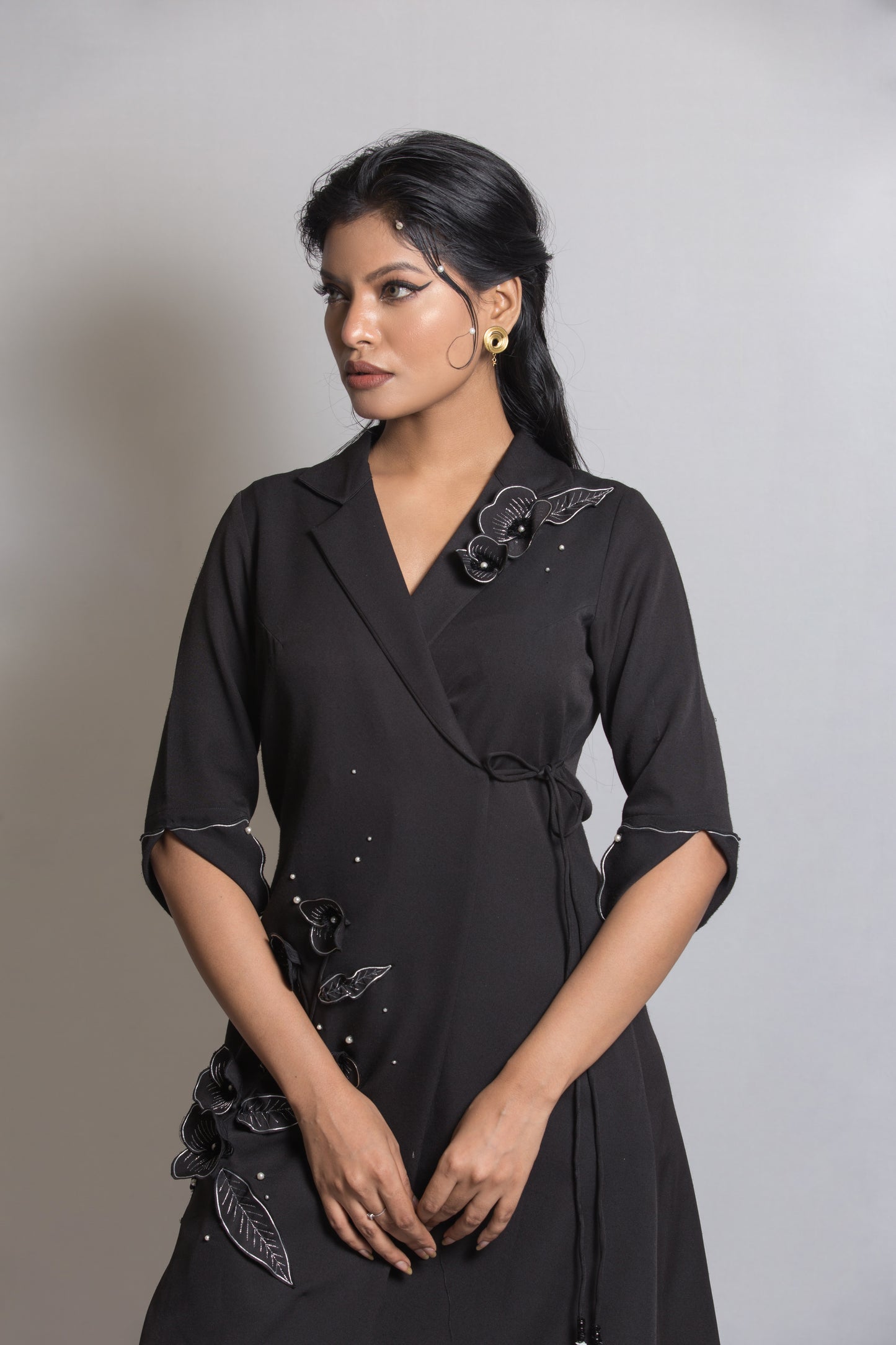 Blazer Tie up Dress - Arimi - House Of Design