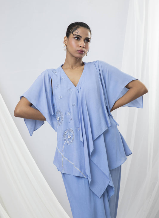 Dandelion Dreams Co-ord Set with Slit Handkercheif Sleeve Detail - Arimi - House Of Design