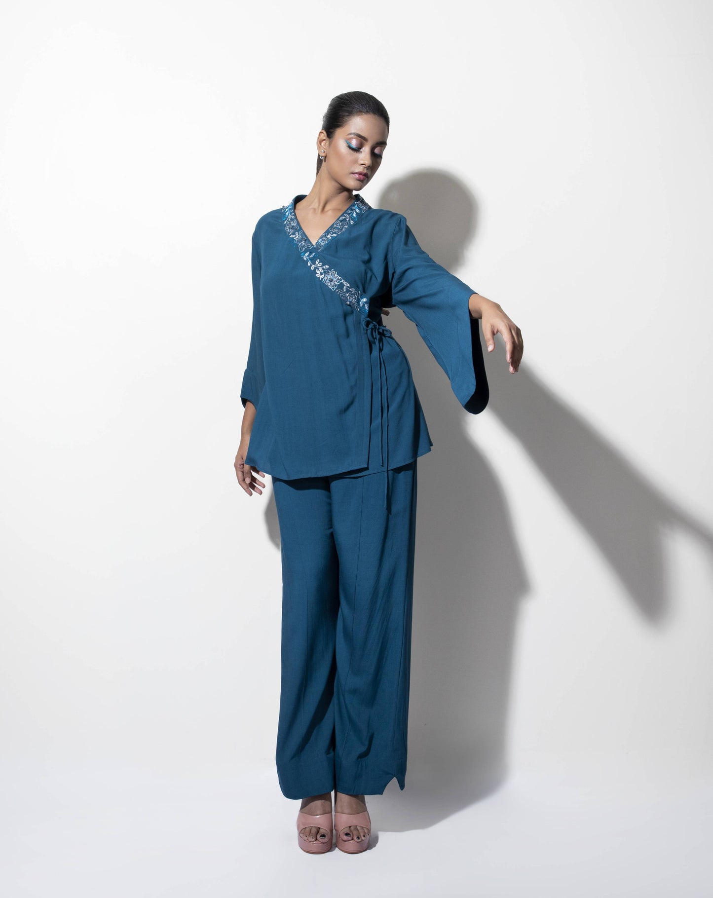 Symmetric Overlap Co-ord Set (Paired with Wide Trousers) - Arimi - House Of Design