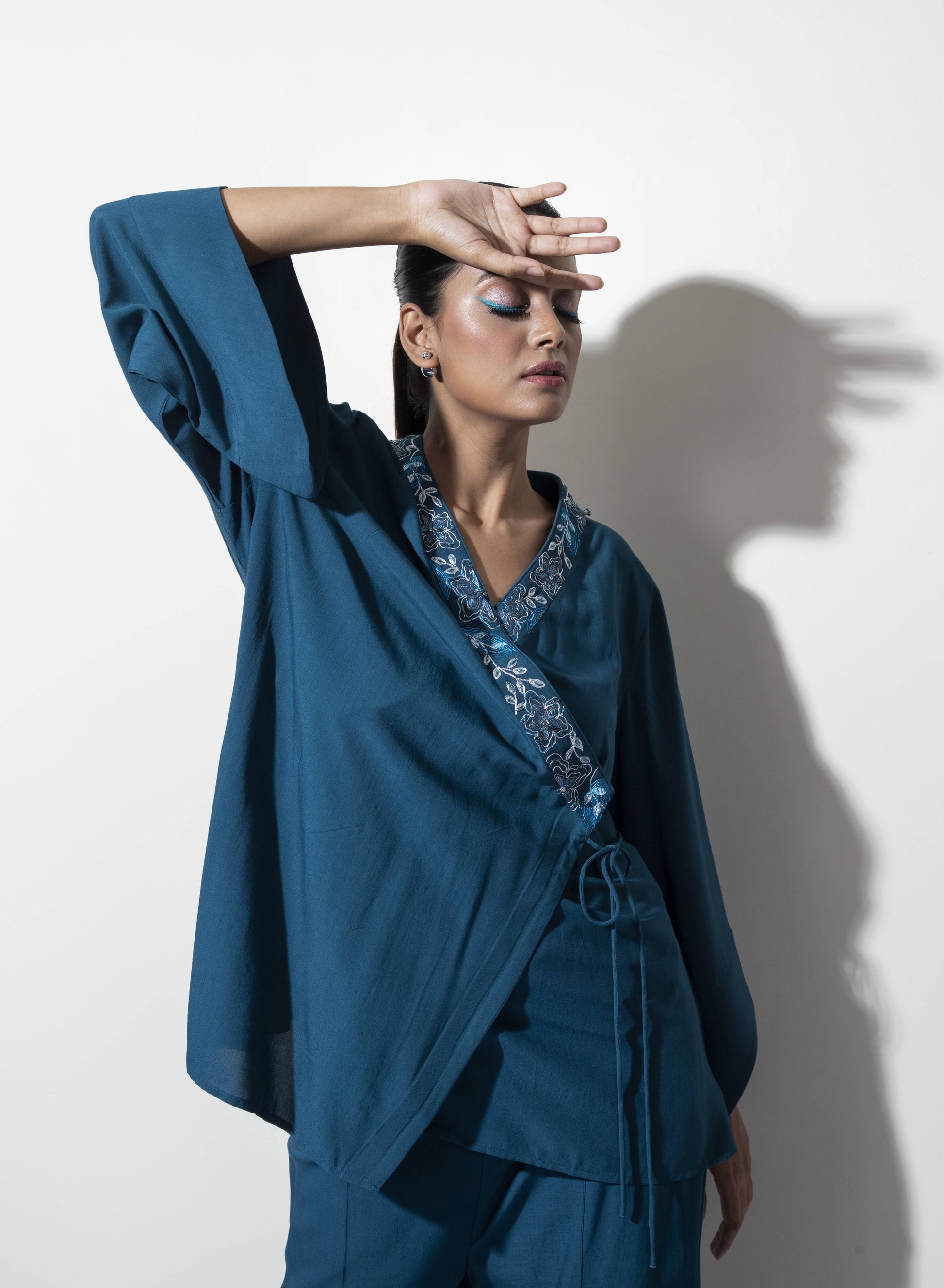 Symmetric Overlap Co-ord Set (Paired with Wide Trousers) - Arimi - House Of Design