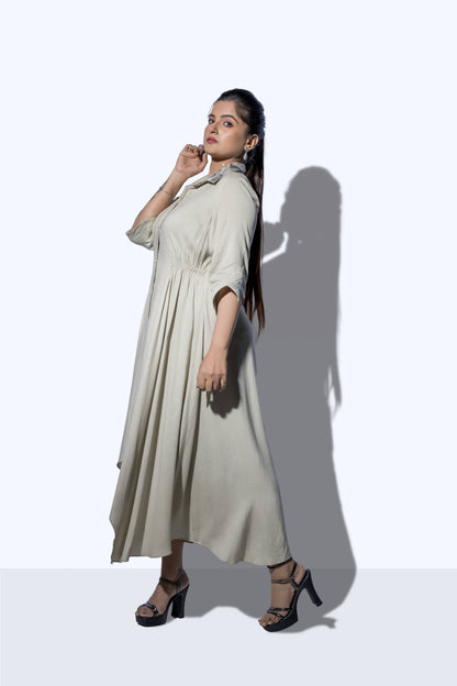 High Low Waist gather dress - Arimi - House Of Design
