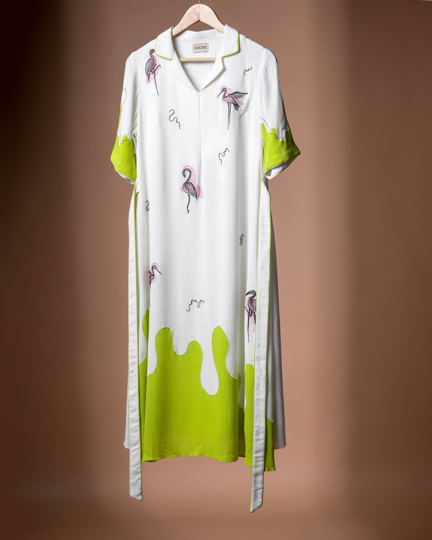 Flamingo Bi color Brunch Dress - Arimi - House Of Design