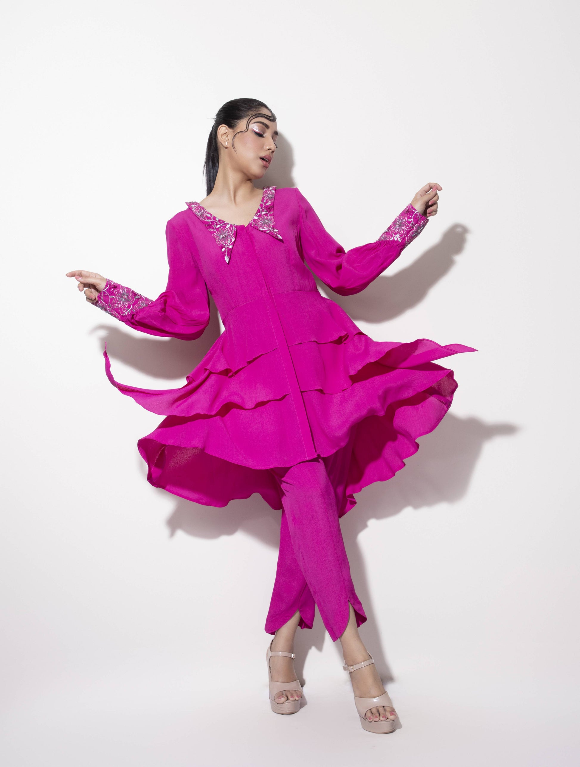 Tri-layered Handkerchief Co-ord Set - Arimi - House Of Design