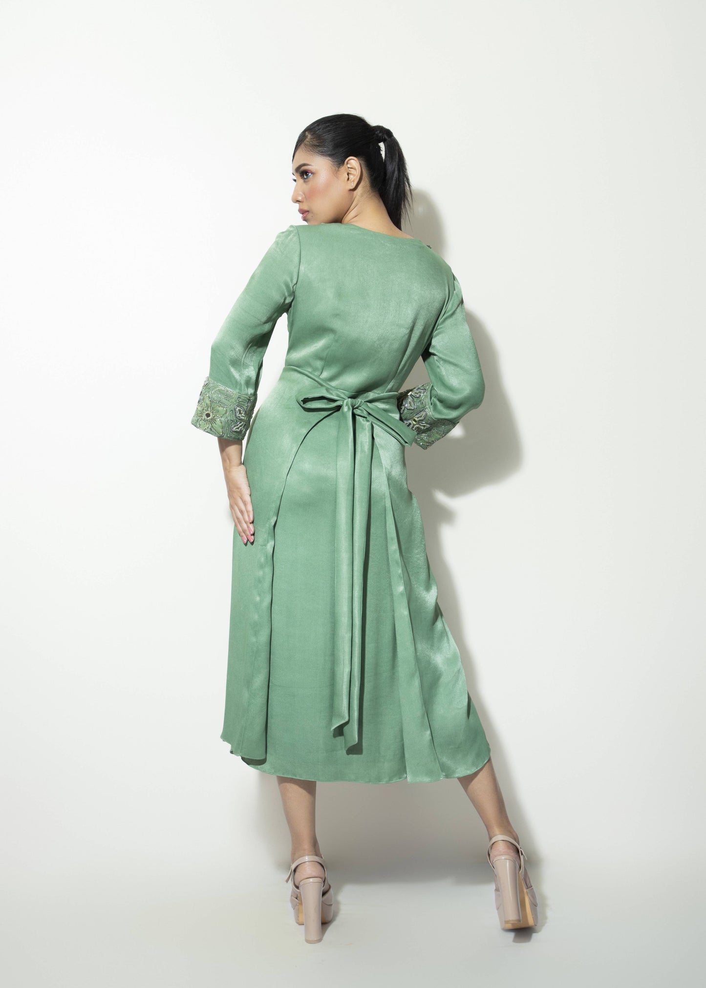 Embroidered Butterfly Collar Dress - Arimi - House Of Design