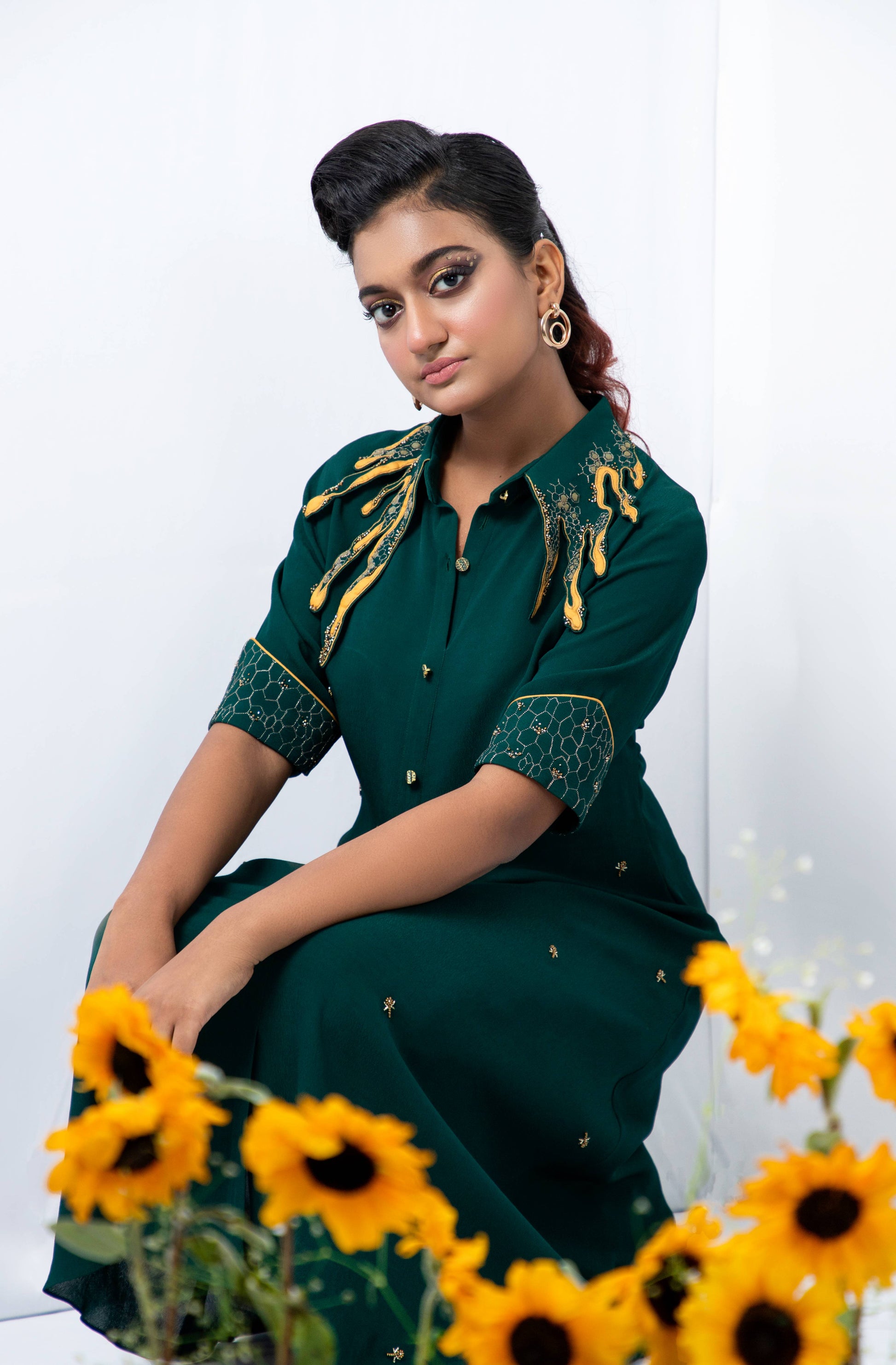 Honey drip collar dress - Arimi - House Of Design