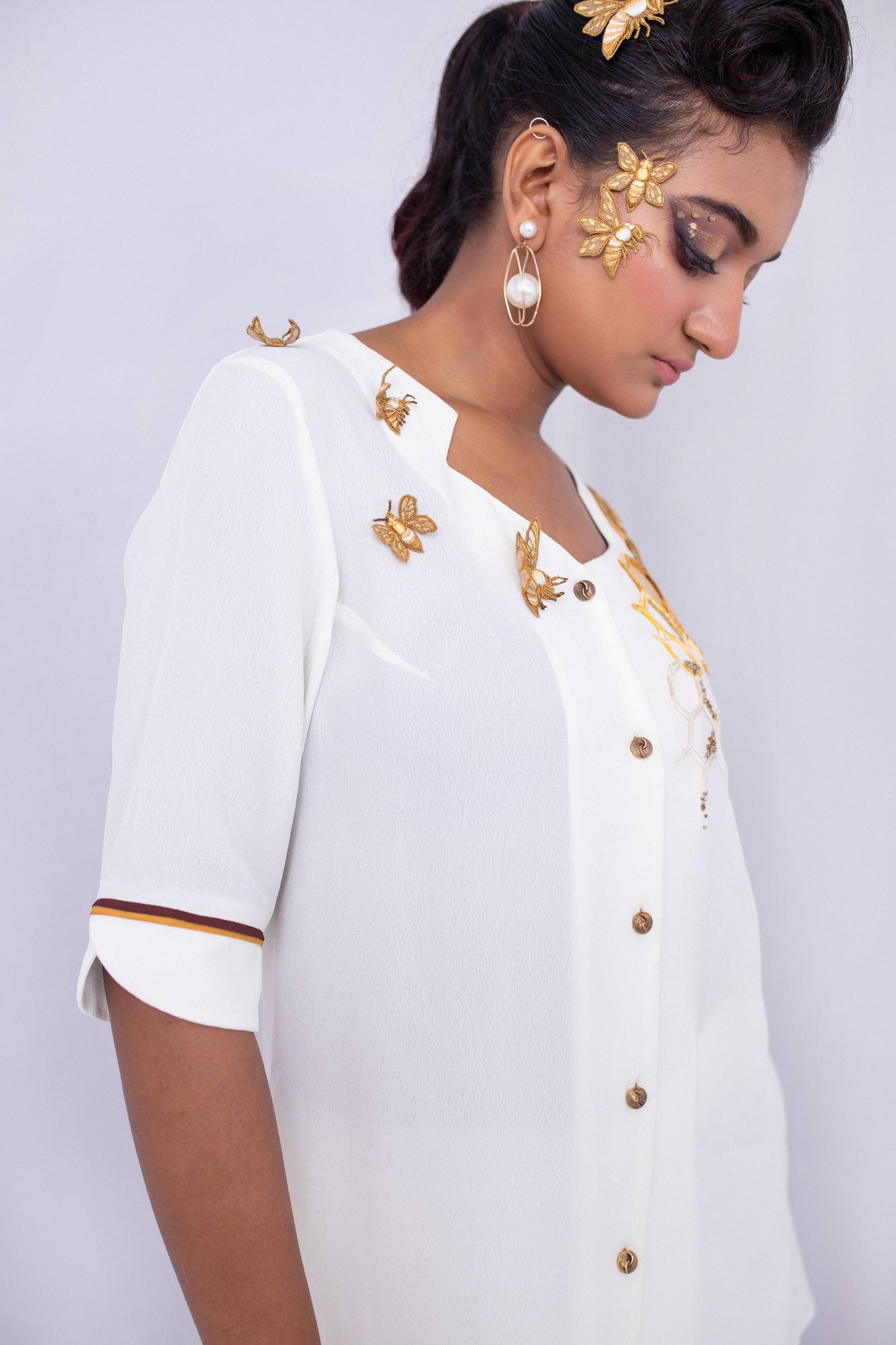 Honeycomb triangle  neck cord set - Arimi - House Of Design
