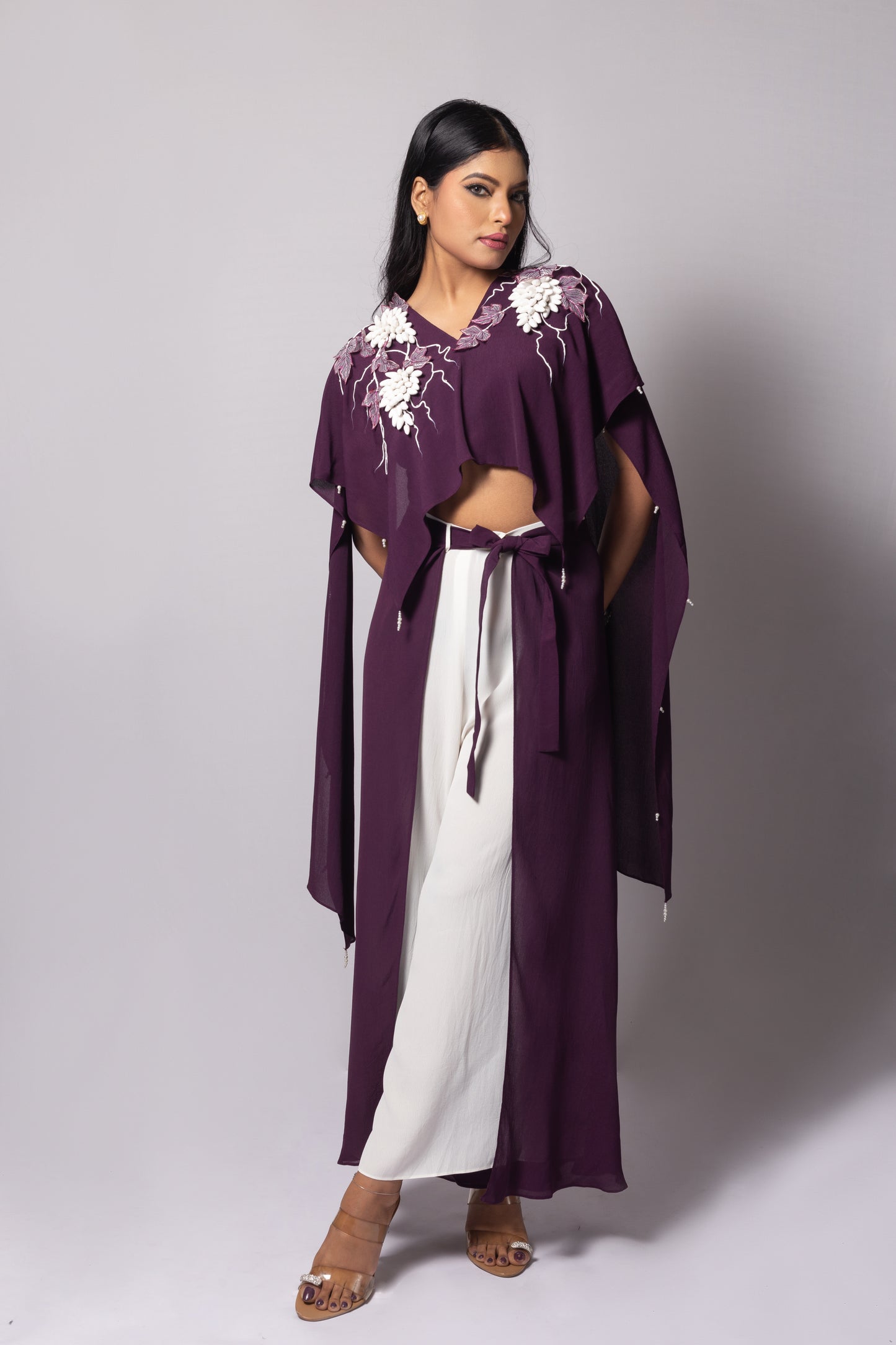 Grapes Co-ord Set with Flare Wrap Around Pant