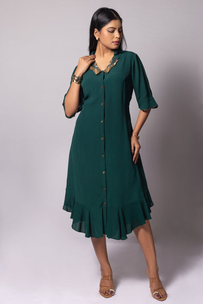 Peacock Collar Dress