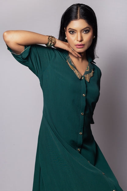 Peacock Collar Dress