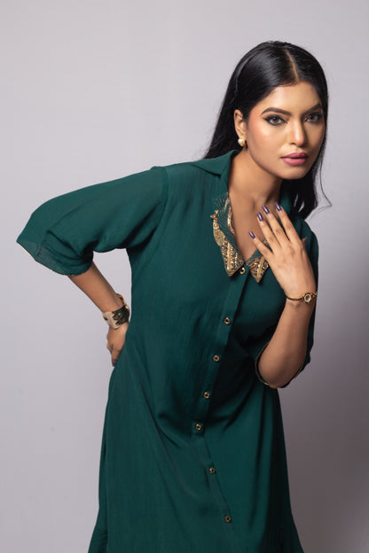 Peacock Collar Dress