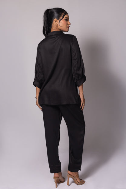 Asymmetric Floral Flap Co-ord