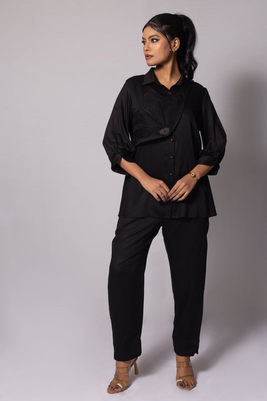 Asymmetric Floral Flap Co-ord
