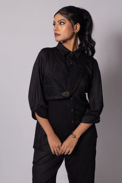 Asymmetric Floral Flap Co-ord