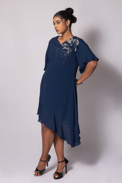 Floral Edge Midi Dress