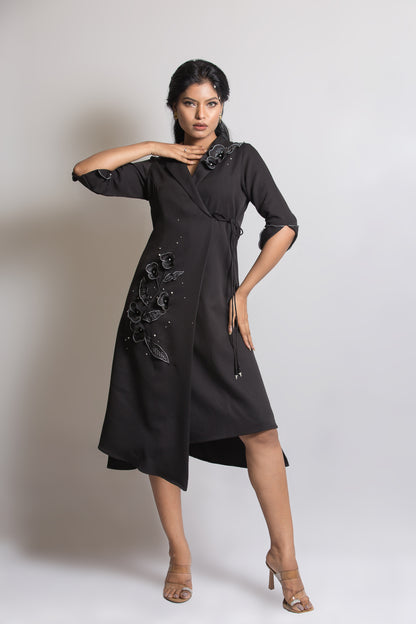 Blazer Tie up Dress - Arimi - House Of Design